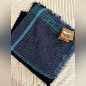 FREE WITH PURCHASE! Just Cozy Blue and Black Blanket Scarf